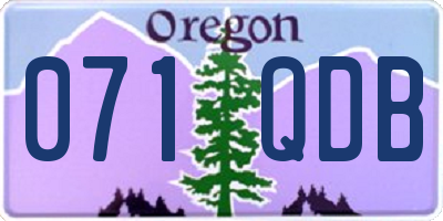 OR license plate 071QDB