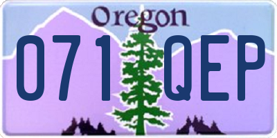 OR license plate 071QEP