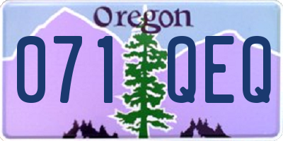 OR license plate 071QEQ
