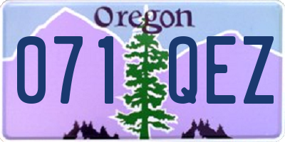 OR license plate 071QEZ
