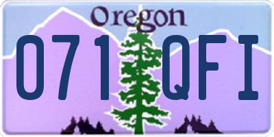OR license plate 071QFI