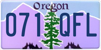 OR license plate 071QFL