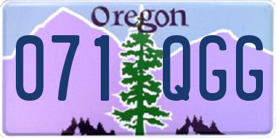 OR license plate 071QGG