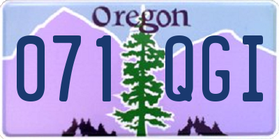 OR license plate 071QGI