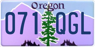 OR license plate 071QGL