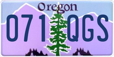 OR license plate 071QGS