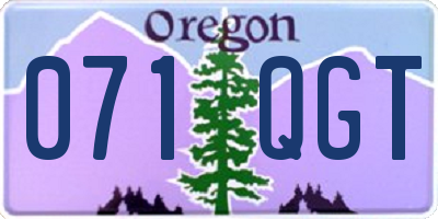 OR license plate 071QGT