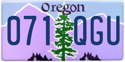 OR license plate 071QGU