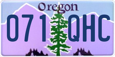 OR license plate 071QHC