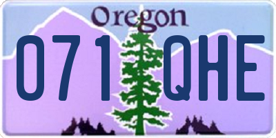 OR license plate 071QHE