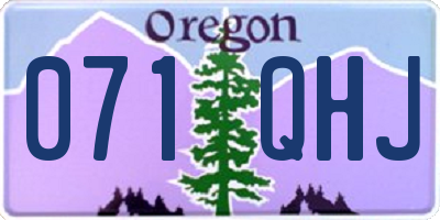 OR license plate 071QHJ
