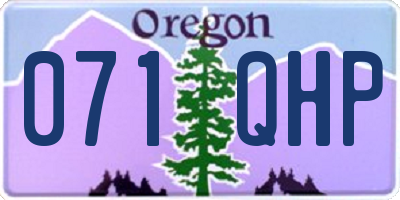 OR license plate 071QHP