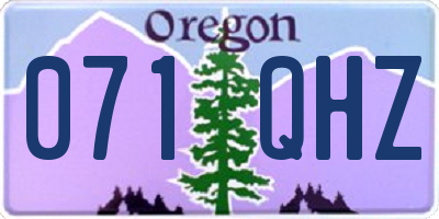 OR license plate 071QHZ