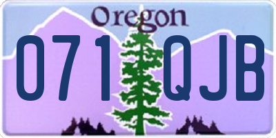 OR license plate 071QJB