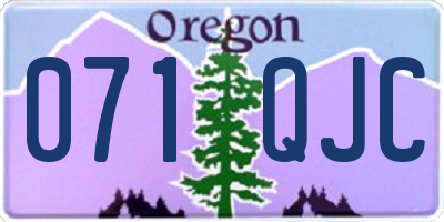 OR license plate 071QJC