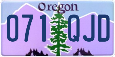 OR license plate 071QJD