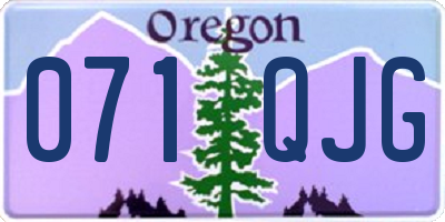 OR license plate 071QJG