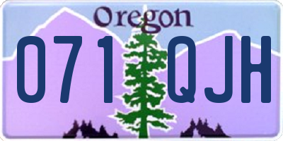 OR license plate 071QJH