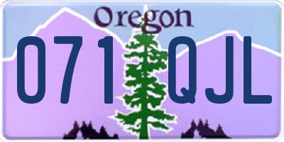 OR license plate 071QJL