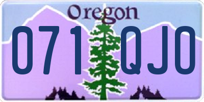 OR license plate 071QJO