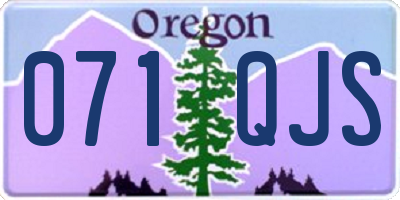 OR license plate 071QJS