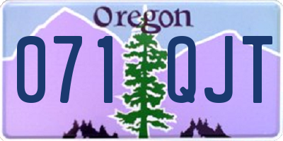 OR license plate 071QJT