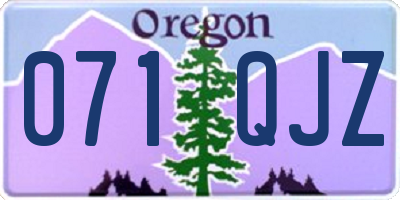 OR license plate 071QJZ