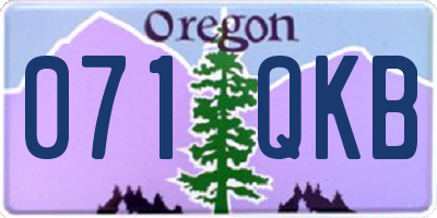 OR license plate 071QKB