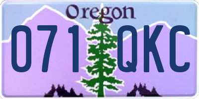 OR license plate 071QKC