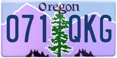 OR license plate 071QKG