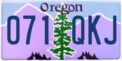 OR license plate 071QKJ