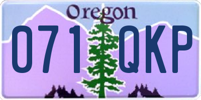 OR license plate 071QKP