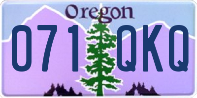 OR license plate 071QKQ
