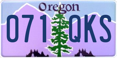 OR license plate 071QKS