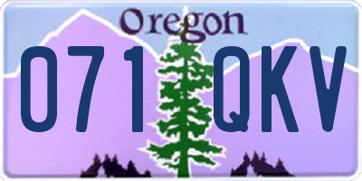 OR license plate 071QKV