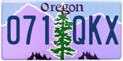 OR license plate 071QKX