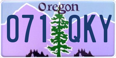OR license plate 071QKY