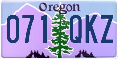 OR license plate 071QKZ