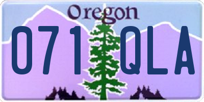 OR license plate 071QLA
