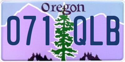 OR license plate 071QLB