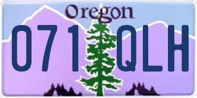 OR license plate 071QLH