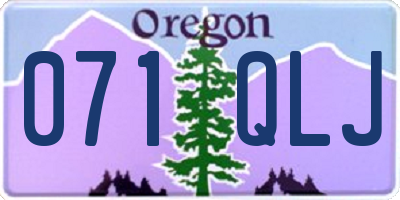 OR license plate 071QLJ