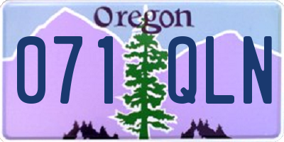 OR license plate 071QLN