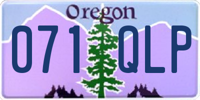 OR license plate 071QLP