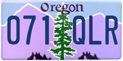 OR license plate 071QLR