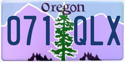 OR license plate 071QLX