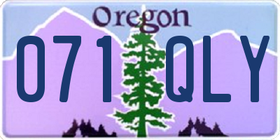 OR license plate 071QLY