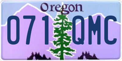 OR license plate 071QMC