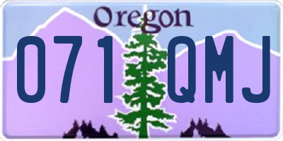 OR license plate 071QMJ