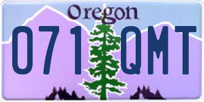 OR license plate 071QMT